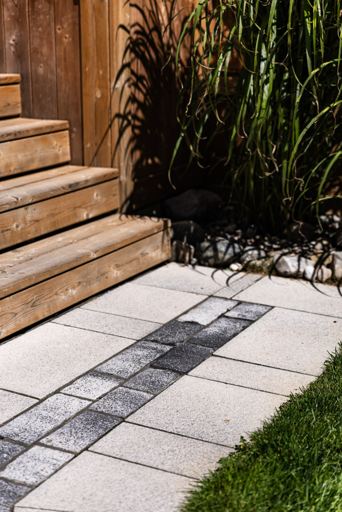 Stone Patio Construction by Basque landscapes, Professional Collingwood Landscape Designer.